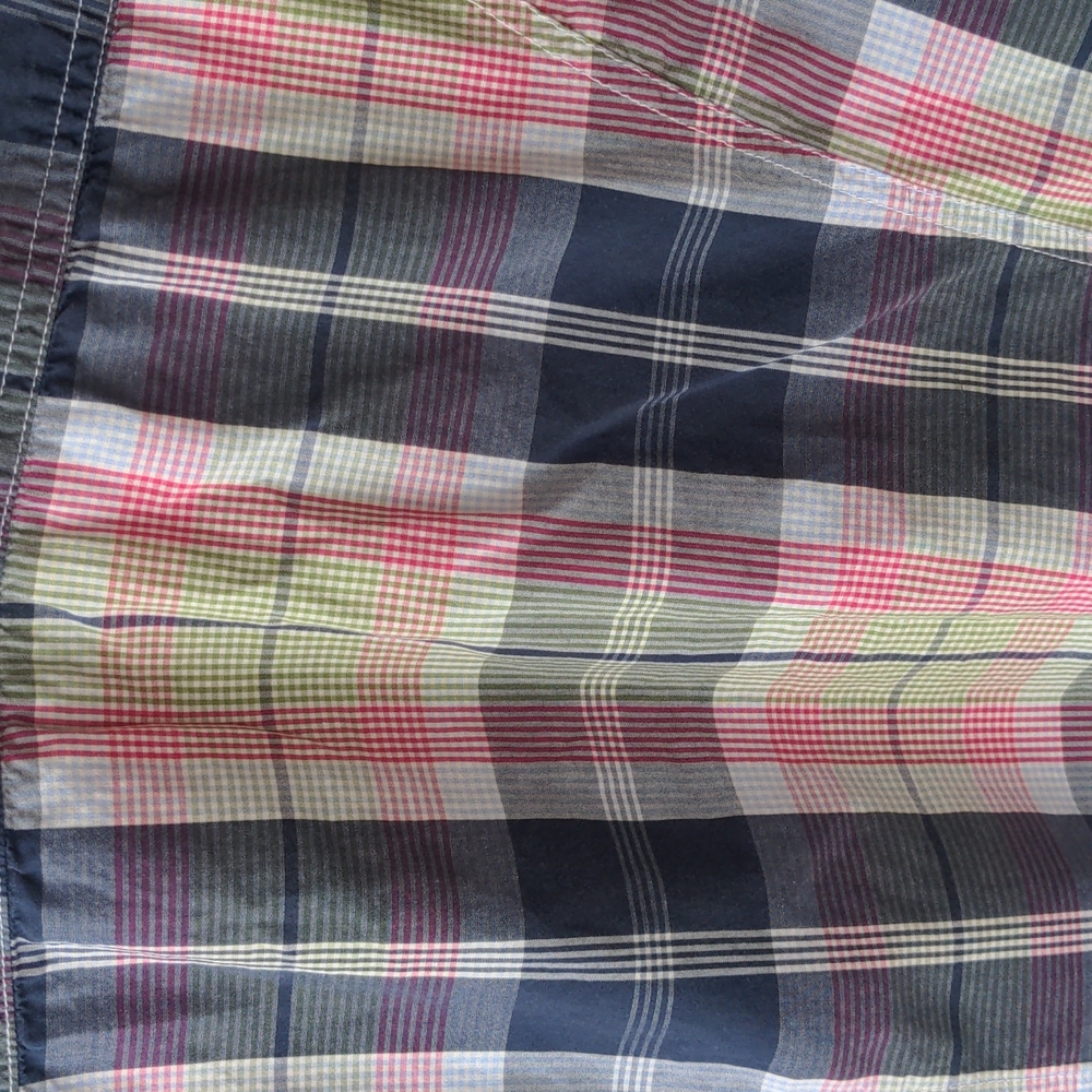 Tommy Hilfiger Shirt button up Long Sleeve Plaid Pink Blue Green XL - Picture 11 of 12